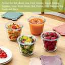 [UPGRADED LID] 6 Sets 3 Cup/24oz Borosilicate Glass Meal Prep Containers with Lids, Food Storage Bowl Jars for Soup Leftover Meal Lunch Oats Fruit Deli Salads - Microwave, Oven, Freezer Safe -BPA Free