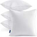 MIULEE 20x20 Inch Pillow Inserts Pack of 4 with 100% Textured Woven Fabric Cover