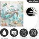 Sea Turtle Coastal Dishwasher Stickers Magnetic Cover Nautical Theme Ocean Starfish Shells Corals Kitchen Fridge Magnet Covers Decals Home Decorations Vinyl Sticker Reusable 23W x 26H inches