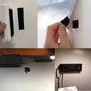 6 x Melsan 1x4 inch Hook and Loop Strips with Adhesive - 15 Sets, Strong Back Adhesive Fasten Mounting Tape for Home or Office Use - Instead of Holes and Screws, Black