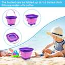 2PCS Fishing Net with Bucket, Telescopic Fishing Landing Net, Collapsible Youth Sand Bucket, Youth Fish Butterfly Catching for Freshwater Saltwater Outdoor Activities