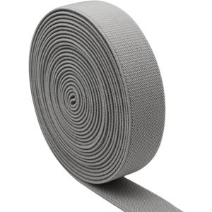 Sewing Elastic Band 1-Inch by 10-Yard Gray Colored Double-Side Twill Woven Elastic