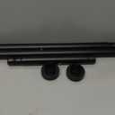 Black Shower Curtain Rod 18 to 49Inch:Small Spring Tension Shower Rods for Bathroom Kitchen Doorway,Modern Heavy Duty Adjustable Tension Shower Curtain Rod No Drilling No-Slip Easy Install,Black