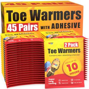 Toe Warmers - Up to 10 Hours of Heat, Easily Apply with Adhesive - Ultra Thin, Easy, All Natural - Air Activated, Odorless Hot Toe Warmers - Sport Temp