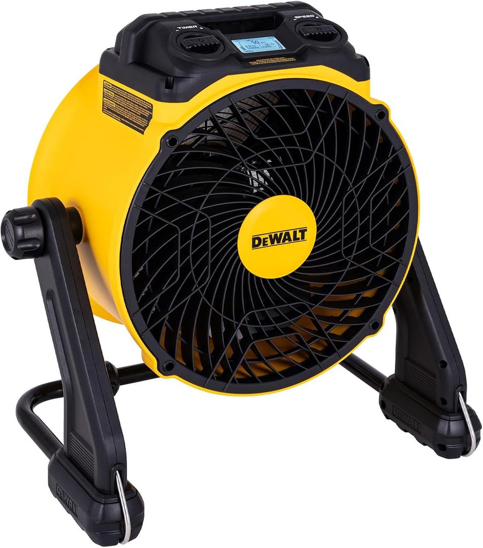 DEWALT 16'' Air Purifier Shop Fan with HEPA Filter, Industrial Fan Heavy Duty 4000CFM with PM2.5 Sensor, 360 Tilt, Captures Dust, Debris & Particles, for Jobsite, Workshop and Garage