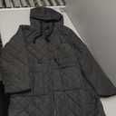 Imily Bela Womens Long Quilted Puffer Jacket Lightweight Zip Up Hooded Drawstring Winter Coats Outerwear with Pockets, Medium