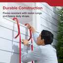 Kidde Fire Escape Ladder, 2-Story Rope Ladder, Extends to 13-Feet, Anti-Slip Rungs