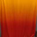 Runwind Plus Size Dress for Women 3/4 Sleeve V Neck Maxi Dresses for Women Gradient Orange Red Size 4XL