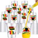 VDESFUEBY Black History Month 12oz Reusable Clear Plastic Cups (40PCS)- African American Heritage Festival Decorative Cups