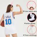 Mens Basketball Jersey Bugs #1 /Lola #10 Movie Sports Party Jersey White S-XXXL