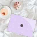 G JGOO Compatible with MacBook Air 13 Inch Case 2022 2021 2020 2019 2018 Release M1 A2337 A2179 A1932 Touch ID, Glitter Plastic Hard Shell Case + Keyboard Cover + Screen Protector, Sparkly Purple