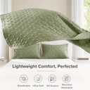 Comfort Spaces Twin Quilt Set Modern Reversible Diamond Coverlet Twin Bedding Set Cozy Quilted Winter Layer, All Season Lightweight Soft Twin Size Quilt, Kienna, Twin/Twin XL Olive Green 2 Piece
