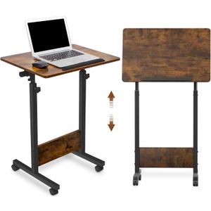 KOUPA Height Adjustable Mobile Standing Desk 1624 in,360 Flip Desk Stand Desks Home Office Table Standing for Small Space Offices,Easy to Assemble(Adjustable Height: 32in-47in)
