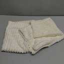 Simmore Decorative Spring Throw Pillow Covers 18x18 Set of 2, Soft Natural Plush Flannel Double-Sided Fluffy Couch Pillow Covers for Sofa Living Room, Cream White