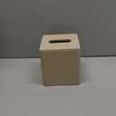 Tissue Box Cover Square with Magnetic Closure, PU Leather Tissue Box Holder for Bathroom NightStands Livingroom, Decorative Modern Square Tissue Holder (Beige)