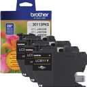 Brother Genuine LC30113PKS 3-Pack Standard Yield Color Ink Cartridges, Page Yield Up to 200 Pages/Cartridge Includes Cyan, Magenta and Yellow, LC3011