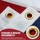 American Flag 4x6 ft for Outside, Tearproof Super Tough Series, Heavy Duty Spun Polyester, All Weather US Flag High Wind with Embroidered Stars, Brass Grommets, Ultra Durable USA Flags for Outdoor