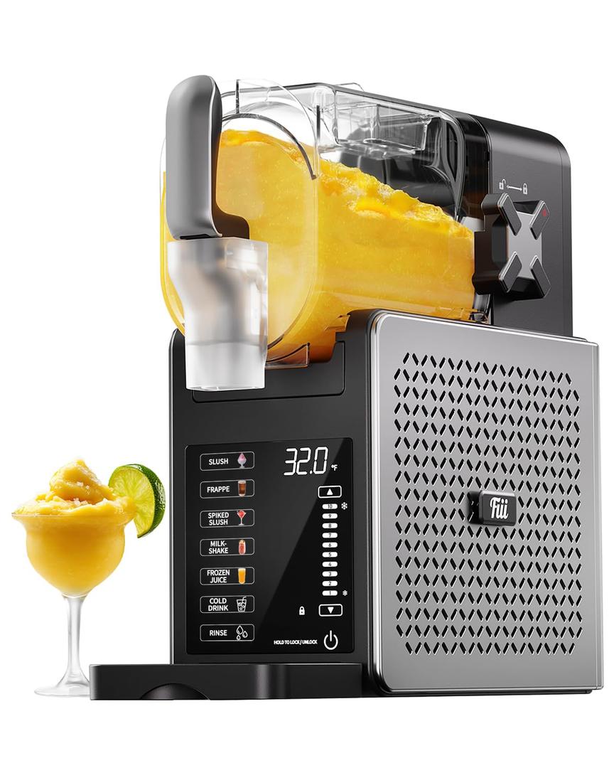 Fiii Slushie Machine 92 oz, Slushy Machine for Home, 6 Preset Programs, Quiet Operation, LED Display, Auto-Clean, No Ice Needed, Perfect for Milkshakes, Margarita Smoothie, Frappes and More (Black Silver) Fiii Slushie Machine 92 oz, Slushy Machine for Home, 6 Preset Programs, Quiet Operation, LED Display, Auto-Clean, No Ice Needed, Perfect for Milkshakes, Margarita Smoothie, Frappes and More (Black Silver)