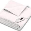 Beurer HD61 Super-Cozy Heated Blanket - Fast Heating Electric Blanket with 4 Heat Settings, Machine Washable Fabric, 4 hrs Auto Shut Off,Warm Heated Throw Blanket (50 x 60 inches)