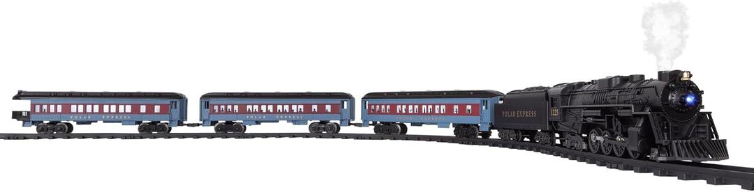 Lionel The Polar Express Battery O Gauge Toy Train Set with Remote, Locomotive, Train Cars, & Track with Authentic Train Sounds, Lights, & Water Vapor Smoke Effects for Kids 4+