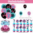 Cheerleading Party Decorations Cheerleading Birthday Party Supplies Includes Gymnastics Party Cheer Birthday Banner Swirls Cupcake Toppers Cake Topper Balloons for Cheerleading Decor