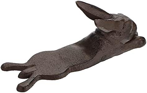 Sumnacon Cast Iron Cute Rabbit Door Stop - Heavy Duty Floor Door Stopper Avoid Drilling Hole, Vintage Iron Doorstop Wedge for Patio Yard Garden Farmhouse Home Office Commercial Industrial