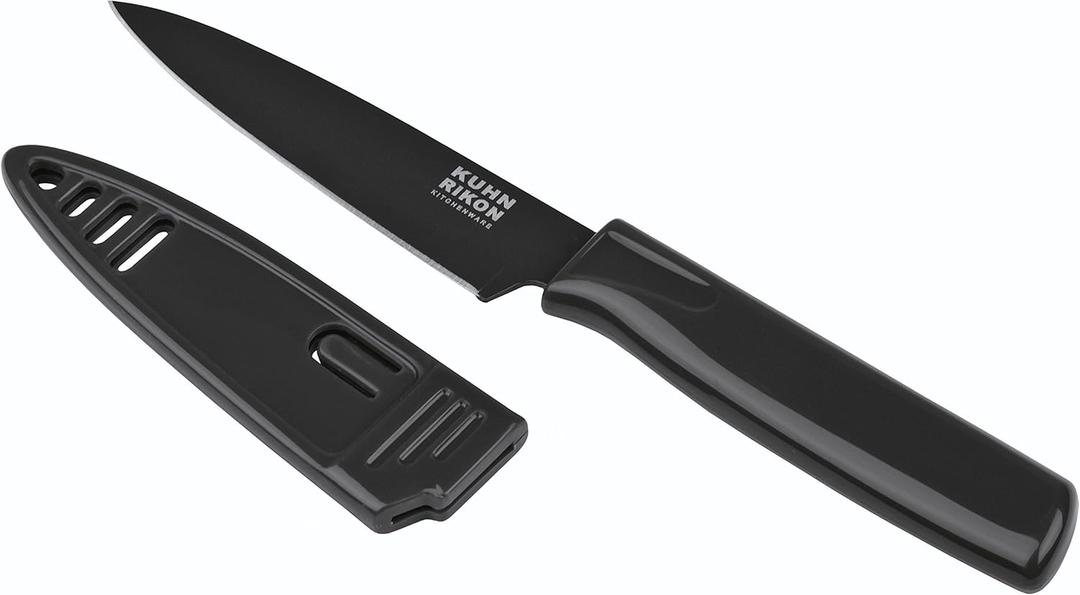 COLORI Straight Paring Knife, Black (4")