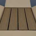 NewTechWood USQDZXTK Ultrashield Naturale Outdoor Composite Quick Deck Tile (10 Case), 1' x 1', Peruvian Teak