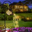 Solar Watering Can with Cascading Lights Garden Decorative, Waterfall Outdoor Waterproof, Hanging Solar Lantern, Yard Decor,Gifts for Mom Grandma Women Birthday