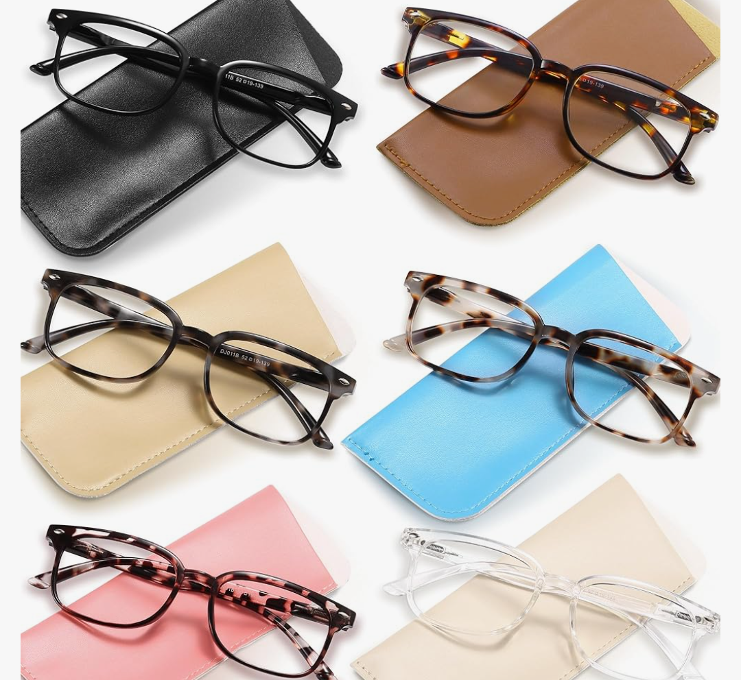 NOVIVON 6 Pack Reading Glasses for Women, Reading glasses men, Blue Light Blocking Readers, Computer eye glasses, Cheaters 