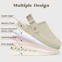 Women's Adjustable Comfy Suede Clogs with Strap Indoor Outdoor Goldenstar Platform Mules Slippers Clogs for Women (8)