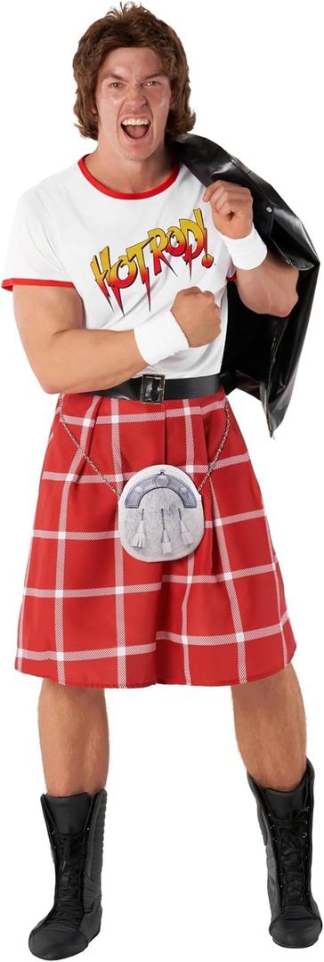 Morph Rowdy Roddy Piper Costume Men, Wwe Elite Roddy Piper Wwe Costume Adult Men, Wwe Wrestling Costumes For Adults (Large)