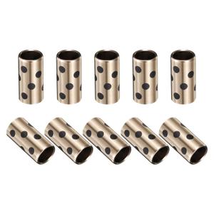 uxcell 10pcs JDB Bearing Bushing Sleeve 8mm Bore x 12mm OD x 20mm Length, Self-Lubricating Graphite Brass Bushings