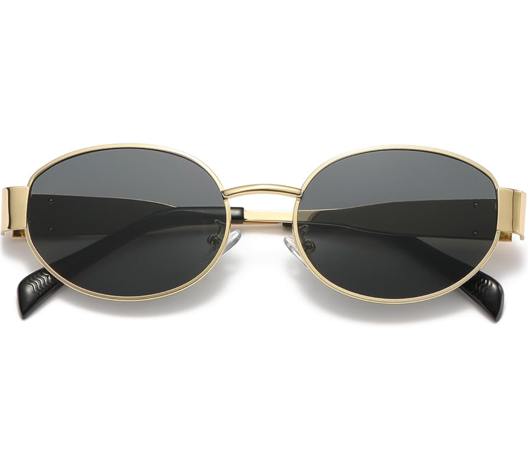 livho 2025 Trendy Oval Sunglasses - Stylish Polarized Shades for Everyday - Retro Metal Frames
