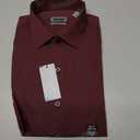 Kenneth Cole Unlisted Men's Slim Fit Solid Dress Shirt, 15"-15.5" Neck 32"-33" Sleeve, Burgundy