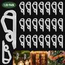 Geegoods Christmas Light Clip,120 Pcs Plastic Outdoor Weatherproof Holiday Gutter Hooks Clips for Outside String Lights Christmas Decoration (White)
