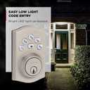 Kwikset Powerbolt 240 5-Button Keypad Satin Nickel Traditional Electronic Deadbolt Door Lock, Featuring Convenient Keyless Entry, Customizable User Codes and Auto-Locking