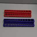 1/4 Inch Magnetic Socket Organizer,2-Pack Metric &SAE Sockets Holder Set 1/4" Drive Socket Trays,Holds 52 Pcs Standard and Deep Size Sockets(Socket not Included)