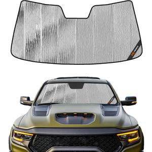 Pigenius Windshield Sun Shade for Dodge Ram 1500 2009-2018, Ram 1500 Classic 2019-2024 Window Sunshade - AstraGuard