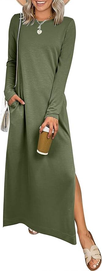 ANRABESS Women Dress Color Green, Size S
