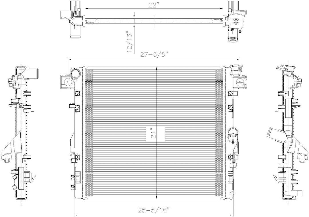 TYC 2957 Radiator Compatible with 2007-2018 Jeep Wrangler