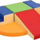 6-Piece Soft PU Leather Toddlers Climbing Toys, Baby Foam Climbing Blocks for Toddlers, Foam Play Gym Climber Structures for Toddler 3, Indoor Climb and Crawl Activity Play Set