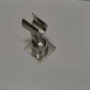 Shower Head Holder All Metal Handheld Shower Wand Bracket Adhesive Shower Wall Mount Holder Brass Shower Spray Holder Brushed Nickel, Drill Free Glue Installation