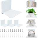 4PCS Wall Mounted Floating Invisible Bookshelf with Mounting Hardware
