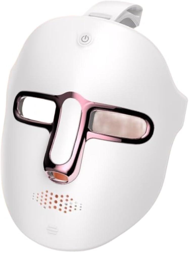 SDKWDH Red Light Therapy for Face, Led Face Mask Light Therapy, AntiAging Infrared Therapy for Wrinkles, Fine Lines, 71 Colors LED Facial Skin Care Mask, Gold