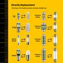 EBAIFUN 42-Pack White 12V DE3175 6418 6411 T10 2825 BA9S 64111 T5 74 6612F 6615F 31mm 36mm 41mm LED bulb Kit for Car Truck Interior Map Dome Vanity Mirror Trunk Door Courtesy License Plate Light