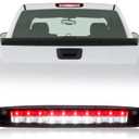 Third Brake Light With Strobe Flash for 2007-2013 Chevy Silverado Gmc Sierra 1500 2500 3500hd, Pickup Truck Rear Cab Center Tail Lights High Mount 3rd Stop Reverse Cargo Led Lighting (BLACK)