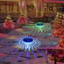 FirstE Solar Floating Pool Lights, RGB Color Changing Pool Floating Light, IP68 Waterproof LED Solar Pool Lights That Float, Hangable Auto ON Off for Above In Ground Pools Wedding Party Decoration (2), medium
