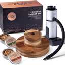 Acacia Whiskey Smoker Kit with Smoking Gun and Wood Chips (Apple & Cherry) - Drink Smoker Kit - Cocktail Smoke Set - Whiskey Gifts for Men (Torch Not Required)