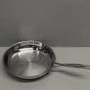 Cuisinart 10Inch Open Skillet, Stainless Steel Skillet with Lid, Large Kitchen Pan, Dishwasher Safe, Compatible with Induction, Electric, Gas Cooktops, Oven Safe Saucepan, Cool Grip Handles